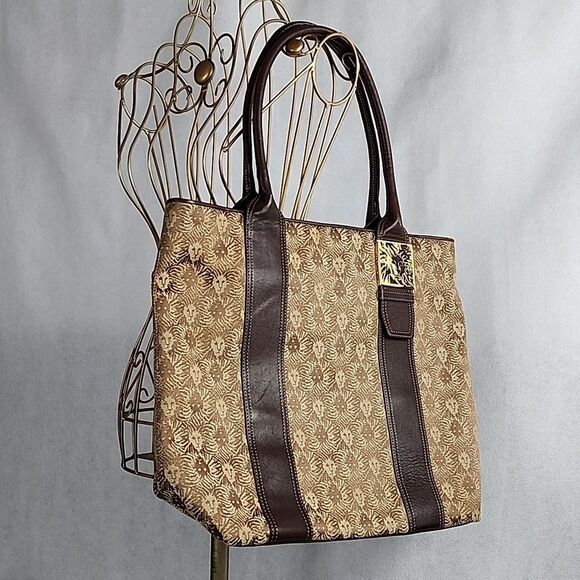 Anne Klein Roomy Double Strap Tote Shoulder Bag - Picture 3 of 12